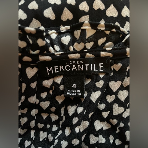 J.Crew Mercantile Women Heart Shape Design Blouse Sized 4 - Picture 7 of 11